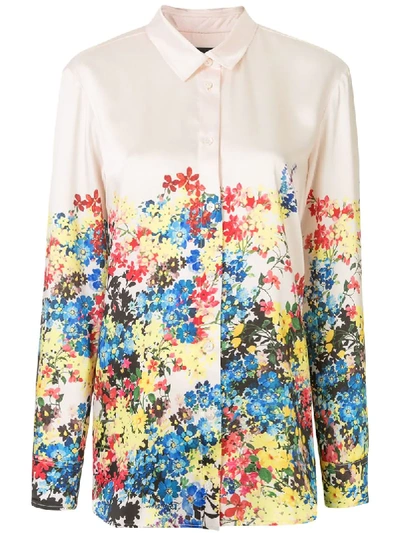 Paule Ka Floral Print Blouse In Multicolour