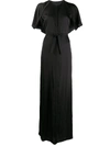 Murmur Capelet Maxi Dress In Black
