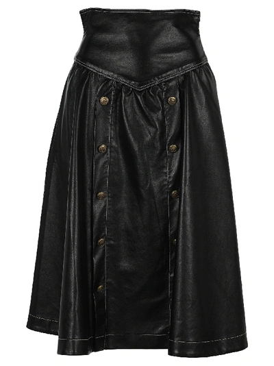 Philosophy Di Lorenzo Serafini Philosophy Panelled Flared Skirt In Black
