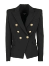 BALMAIN DOUBLE BREASTED BLAZER JACKET BLACK,TF17110167L OPA