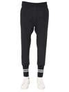 Neil Barrett Double Stripe Ribbed Track Trousers