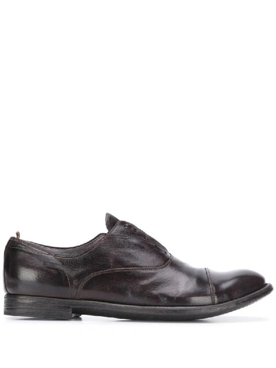 Officine Creative Distressed-effect Derby Shoes In Brown