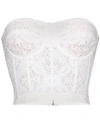 Alexander Mcqueen Lace Bustier Top In White
