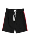 Givenchy Branded Bands Bermuda Shorts In Black In Nero