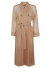 RED VALENTINO LACE PLEATED TRENCH,11251857