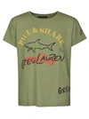 Paul & Shark Logo Print T-shirt In Verde
