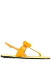 POLLINI BOW DETAIL FLAT SANDALS