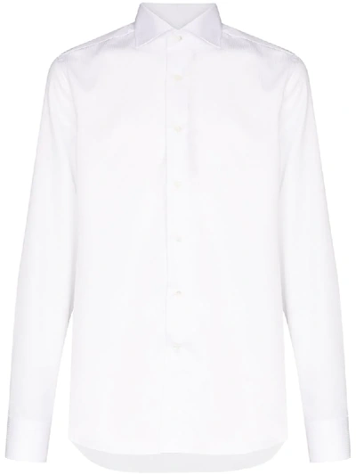 Canali Classic Cotton Shirt In White