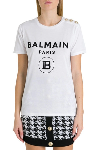 Balmain Short Sleeve T-shirt In White