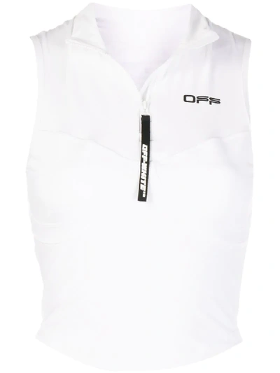 Off-white Rear Cutout Tank Top In White