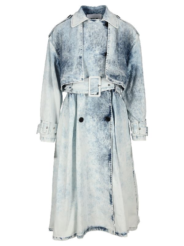 msgm denim trench coat
