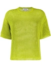 SUNNEI SHORT-SLEEVED KNITTED TOP