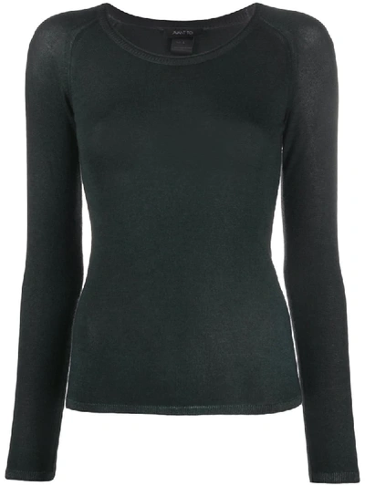 Avant Toi Raglan Sleeve Jumper In Grey