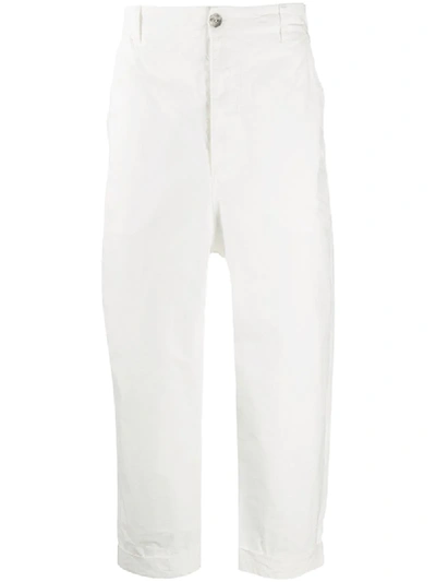 Andrea Ya'aqov High-waist Cropped Trousers In White