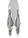 Altuzarra Boom Asymmetric Polka-dot Silk Crepe De Chine Skirt In White
