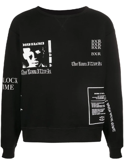 Bornxraised Eugene Crew Neck Sweatshirt In Black