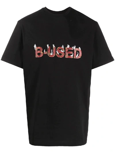 B-used Logo-print Cotton T-shirt In Black