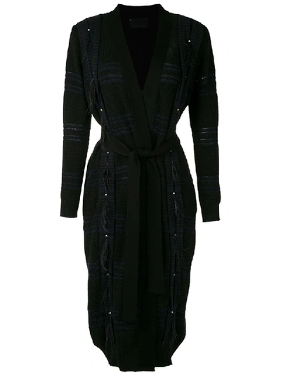 Andrea Bogosian Rio Feather-embellished Cardi-coat In Black