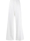 Jejia High-waisted Wide-leg Trousers In White