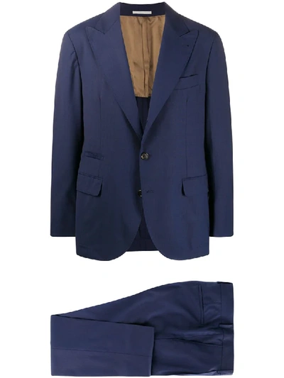 Brunello Cucinelli 两件式西装套装 In Blue