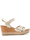 UGG CLOVERDALE JUTE-TRIMMED CORK WEDGES