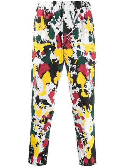 B-used Paint Splatter-print Cargo Trousers In Power Colours
