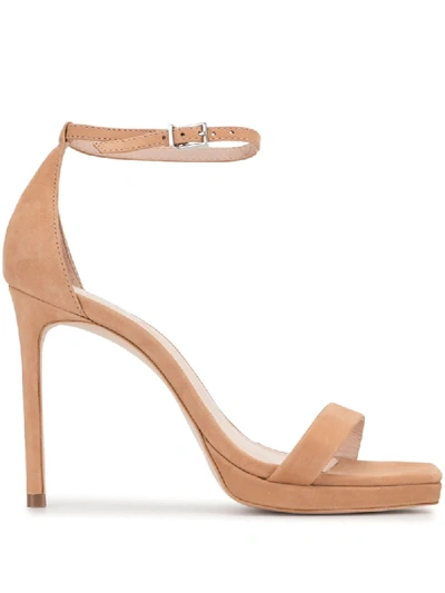 Schutz Square Tip 105mm Heeled Sandals In Brown