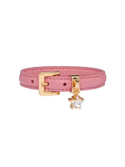 Miu Miu Star Charm Adjustable Bracelet In Pink