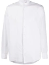 Costumein Lyocell Stand-collar Shirt In White
