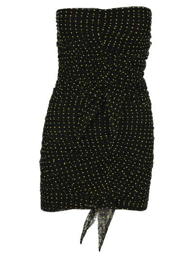 Philosophy Di Lorenzo Serafini Philosophy Polka-dot Tulle Dress In Black + Yellow