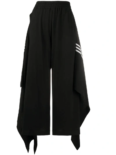 Y-3 Flared Side Striped Track Pants In Black