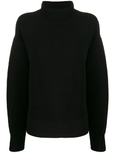 Nagnata Ribbed Mock-neck Jumper In Black