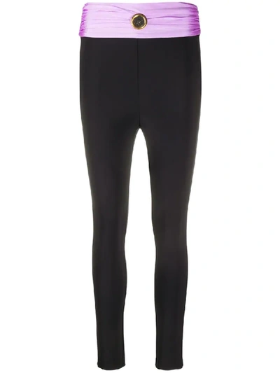 Fausto Puglisi Ruched Waist Leggings In Black