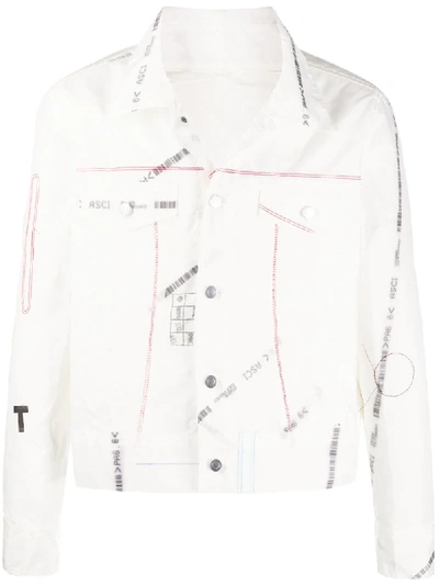 Kanghyuk Printed Shirt Jacket In White
