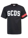 GCDS CHEST LOGO T-SHIRT,CC94M021004 02 BLACK