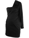 Rta One-shoulder Cocktail Dress In Black