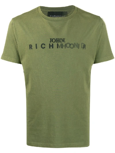 John Richmond Logo Appliqué T-shirt In Green