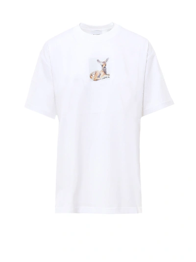 Burberry Short Sleeve T-shirt In White