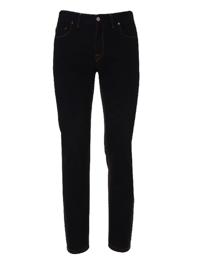 Fendi Slim Camouff Pocket Dark Jeans In Black