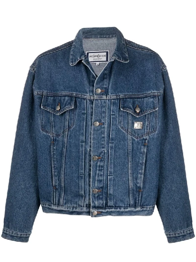 Pre-owned Saint Laurent Classic Collar Denim Jacket In Blue