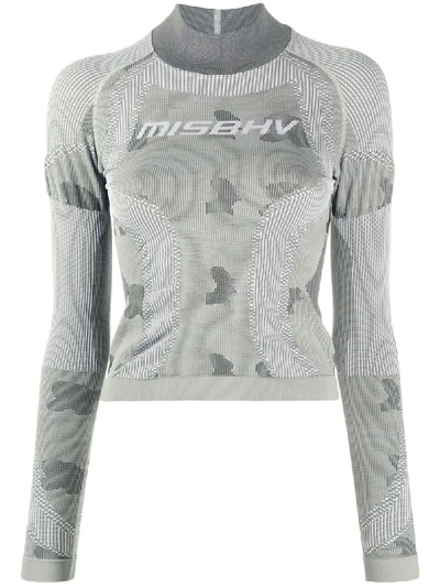 Misbhv Camouflage Active Top In Grey
