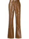 SAKS POTTS LATIN PATENT TROUSERS