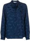 STELLA MCCARTNEY HORSES-JACQUARD BUTTON-PLACKET BLOUSE