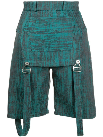 Thebe Magugu Dungaree Shorts In Green