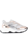 MSGM METALLIC ATTACK LOW-TOP SNEAKERS