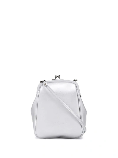 Discord Yohji Yamamoto Metallic Cross-body Bag In Silver