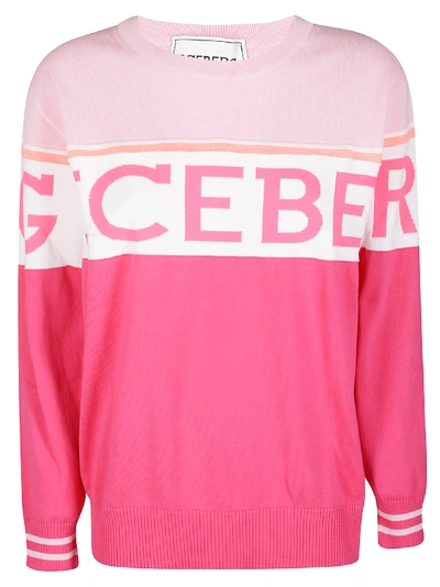 Iceberg Pink Cotton Sweatshirt In Nero