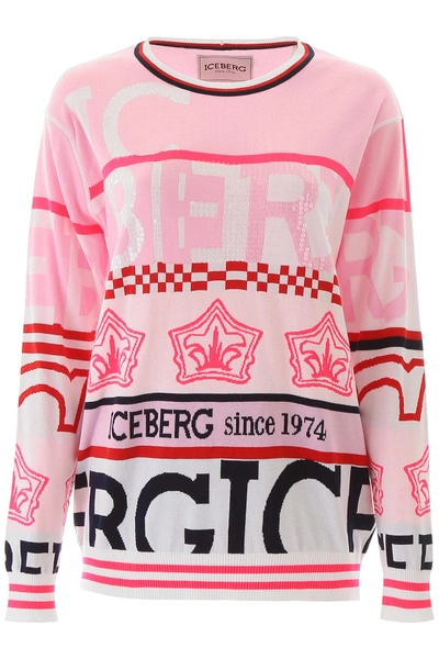 Iceberg Sequined Jumper In Pink
