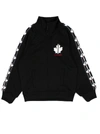 Dsquared2 Logo Tape Zip-up Sweatshirt In Nero