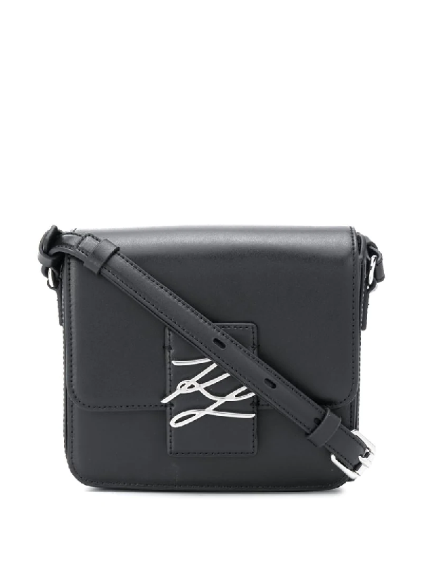 Karl Lagerfeld K/autograph Logo Crossbody Bag In Black ModeSens